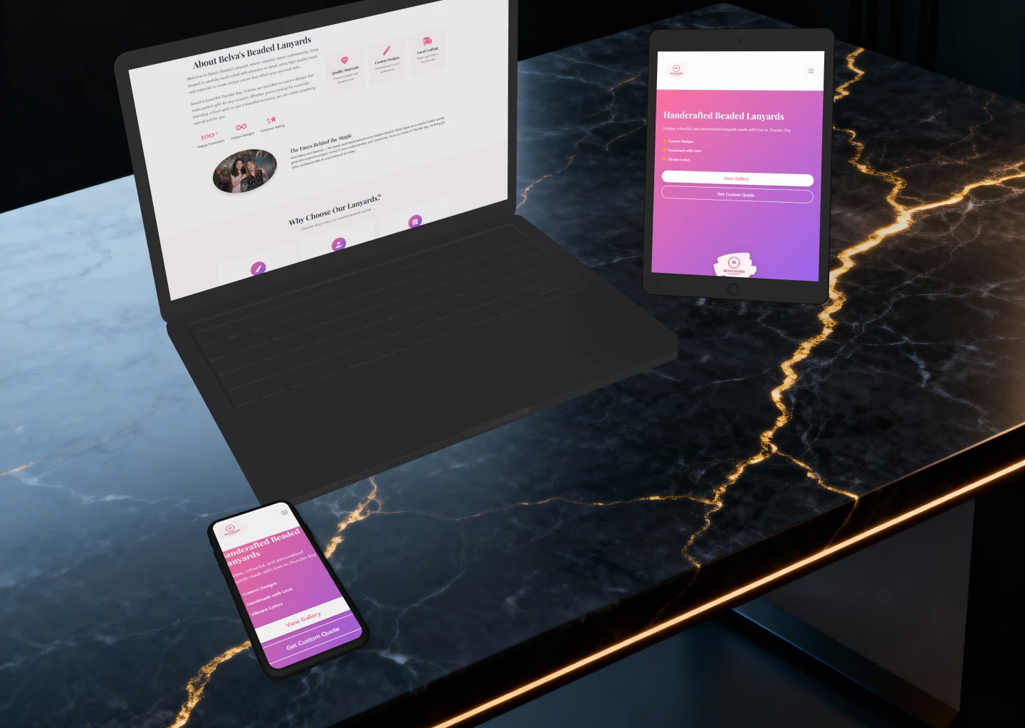 Belva's Beaded Lanyards - Responsive Design