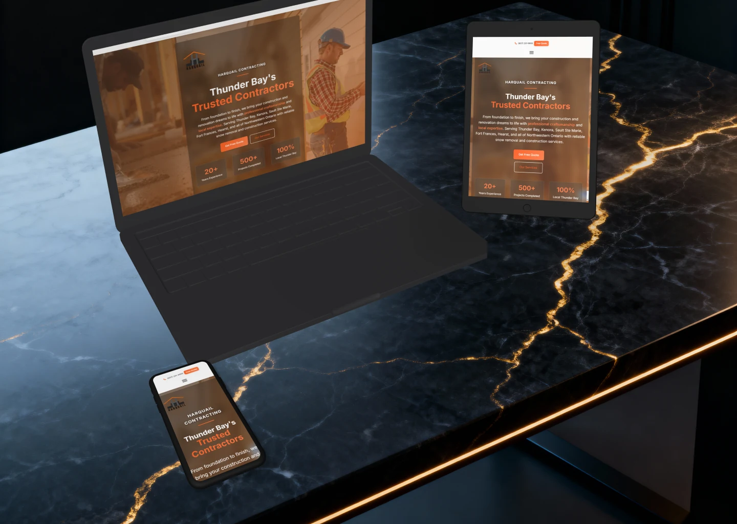 Harquail Contracting - Responsive Design